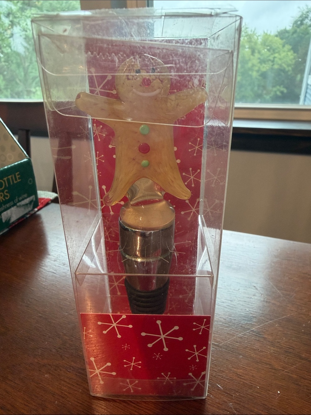 Gingerbread Man Bottle Stopper - Festive Holiday Decor